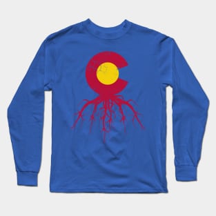 Colorado Roots Flag Home Love Family Long Sleeve T-Shirt